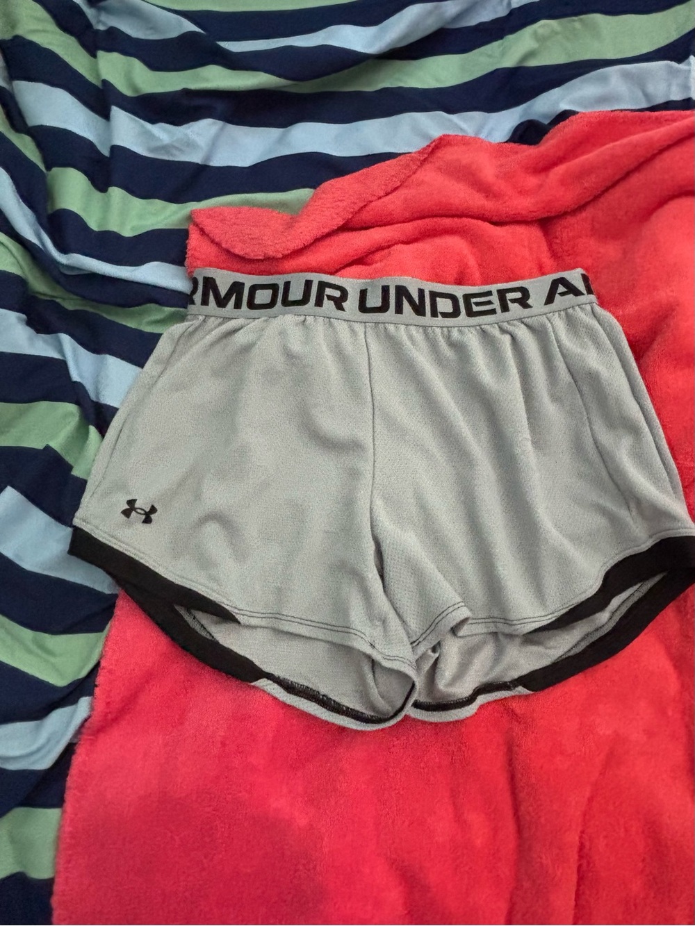 Under Armour women's Light Gray Active Boxer Briefs with Black Trim